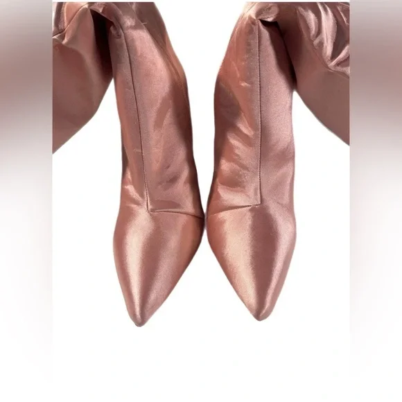 NIB Dolls Kill Public Desire Baddie Knee High Boots in Pink - Picture 4 of 9